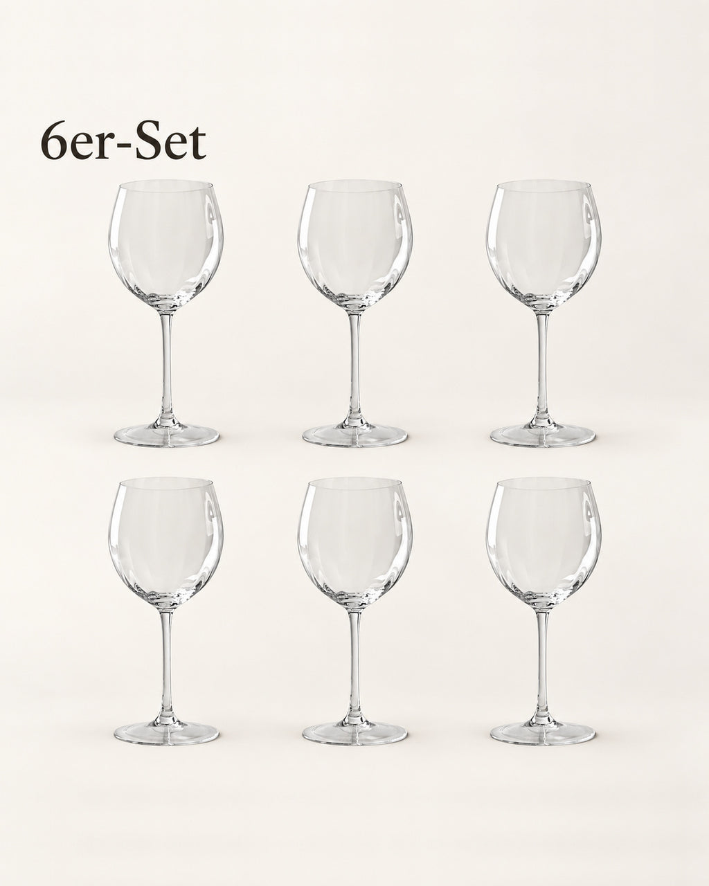 Gatsby 6er-Set Weißweingläser aus Kristallglas