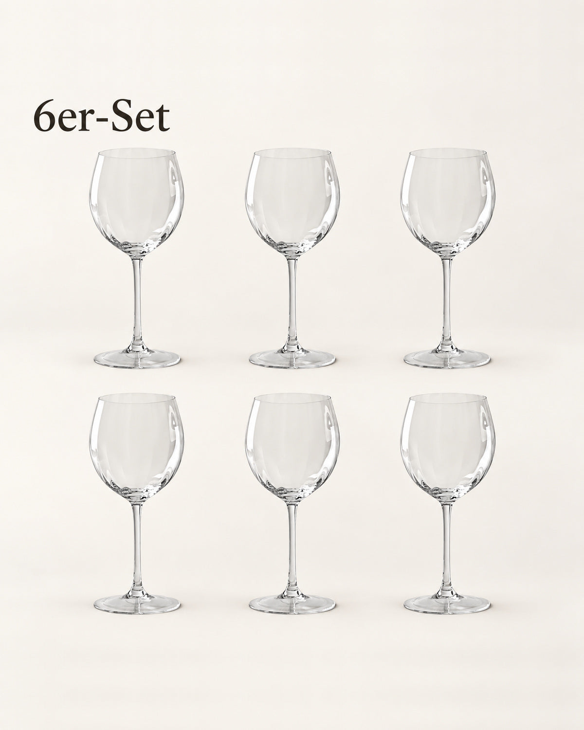 Gatsby 6er-Set Weißweingläser aus Kristallglas