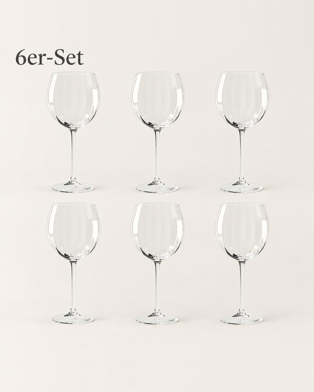 Gatsby 6er-Set Rotweingläser aus Kristallglas