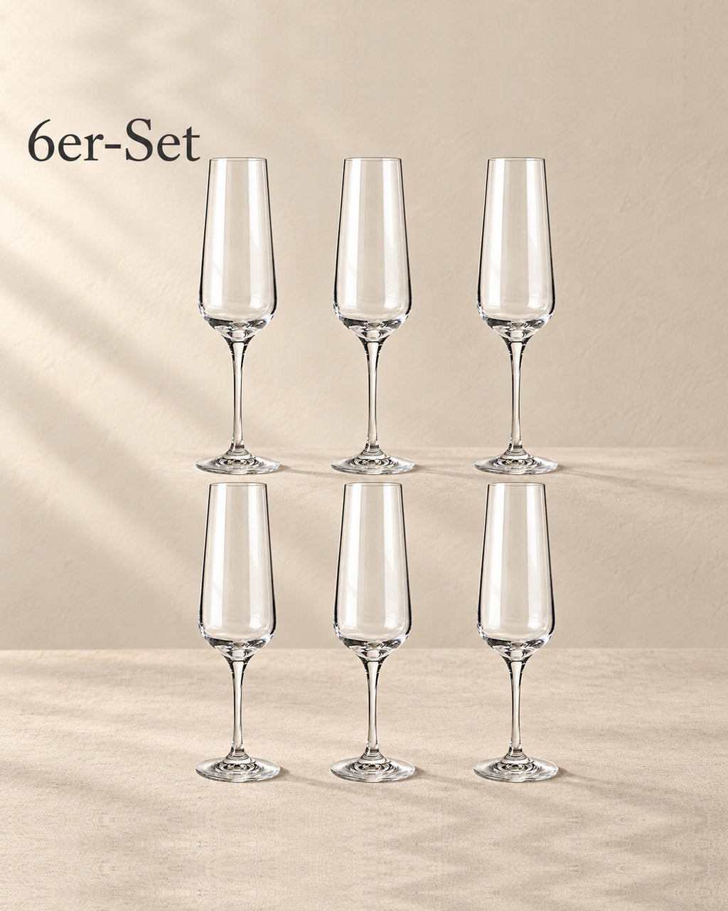 6er-Set Dao Champagnerglas, Kristallglas H25 cm, D6,5 cm