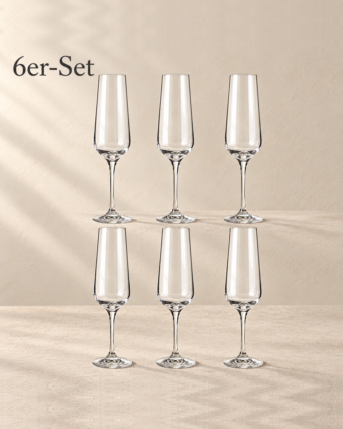 6er-Set Dao Champagnerglas, Kristallglas H25 cm, D6,5 cm