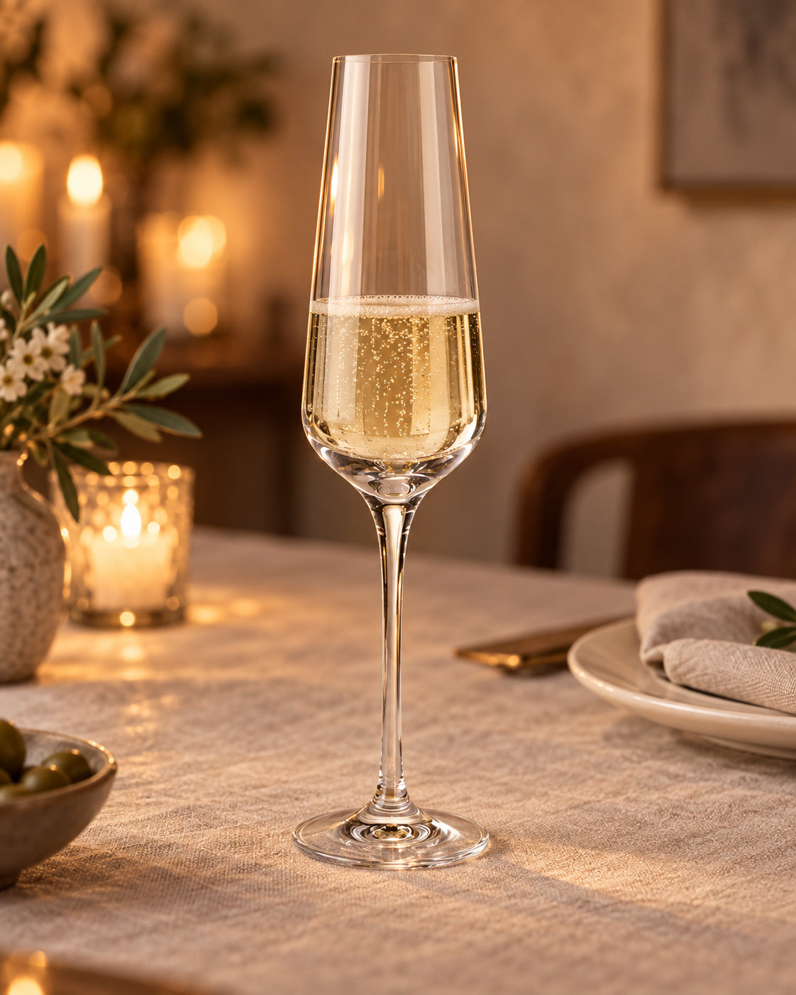 6er-Set Dao Champagnerglas, Kristallglas H25 cm, D6,5 cm