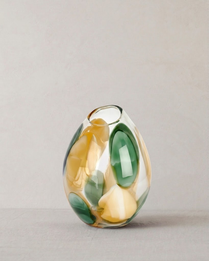 Bagodar Vase groß grün beige
