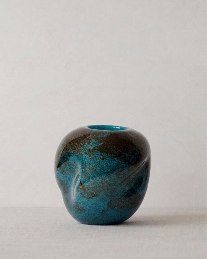 Aventur Vase klein Glas ocean