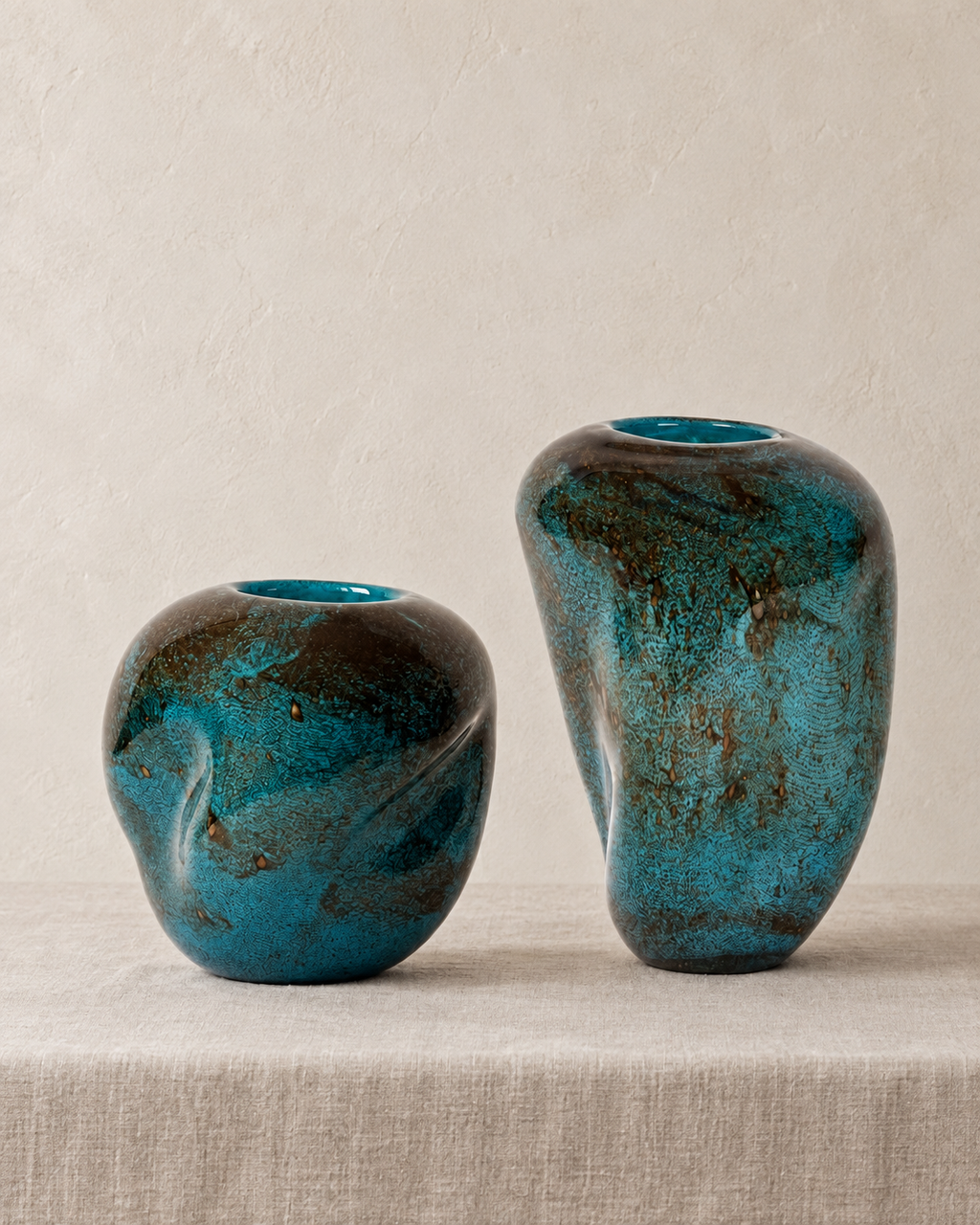 Aventur Vase groß Glas ocean