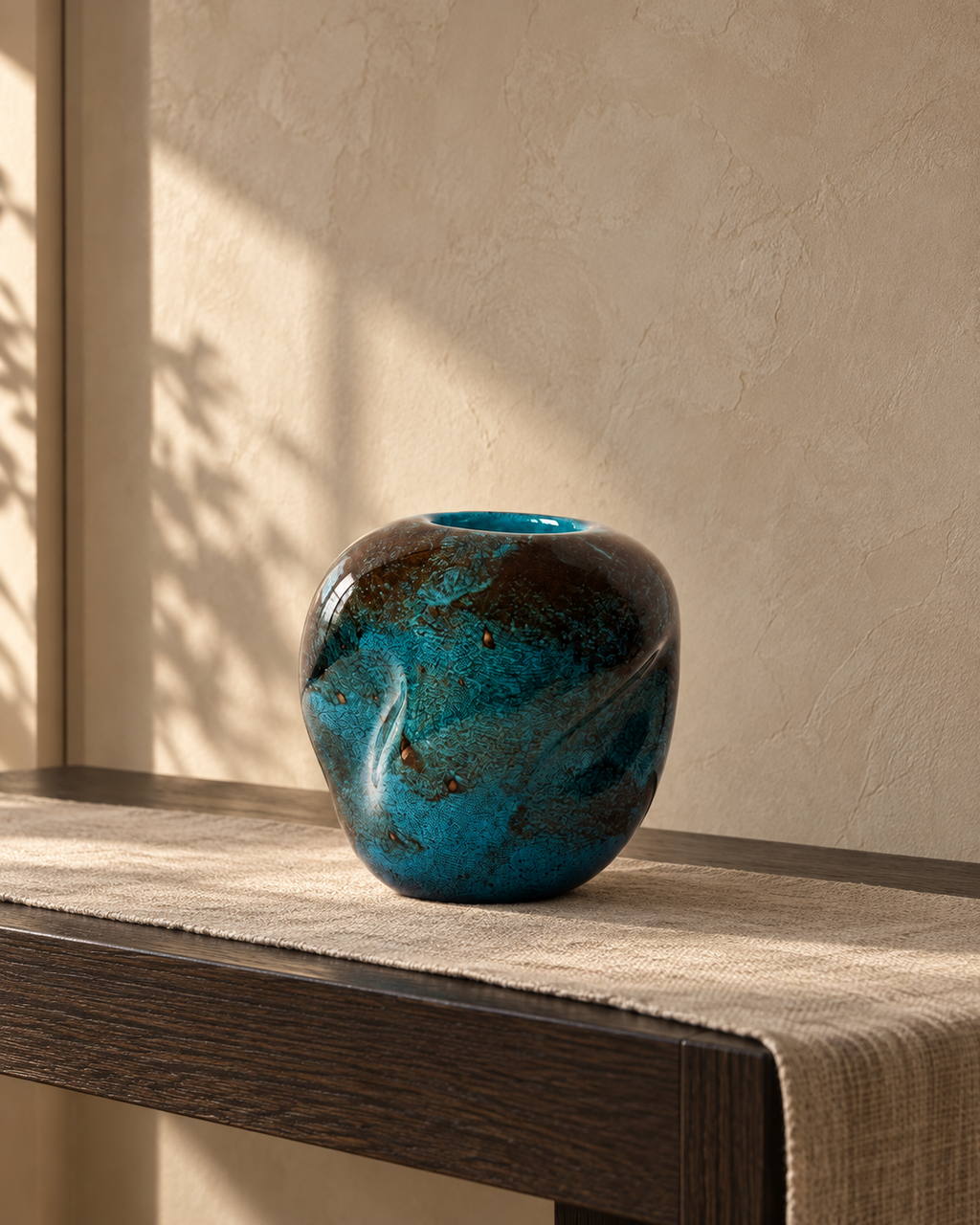 Aventur Vase klein Glas ocean