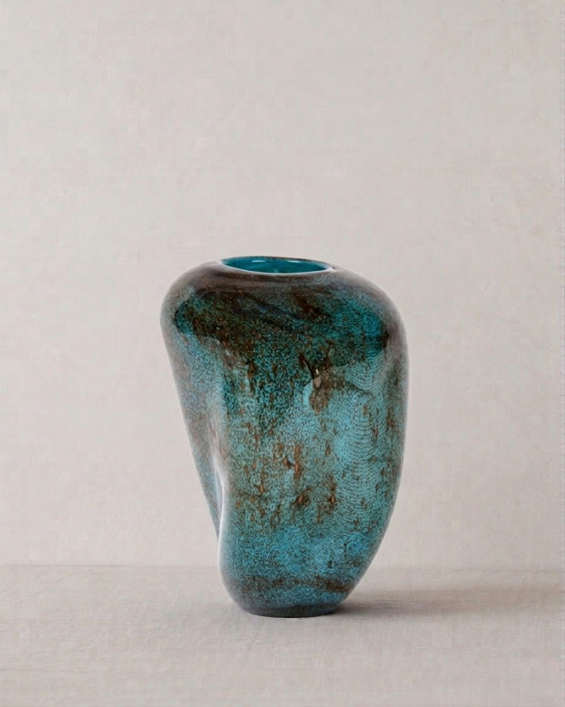 Aventur Vase groß Glas ocean
