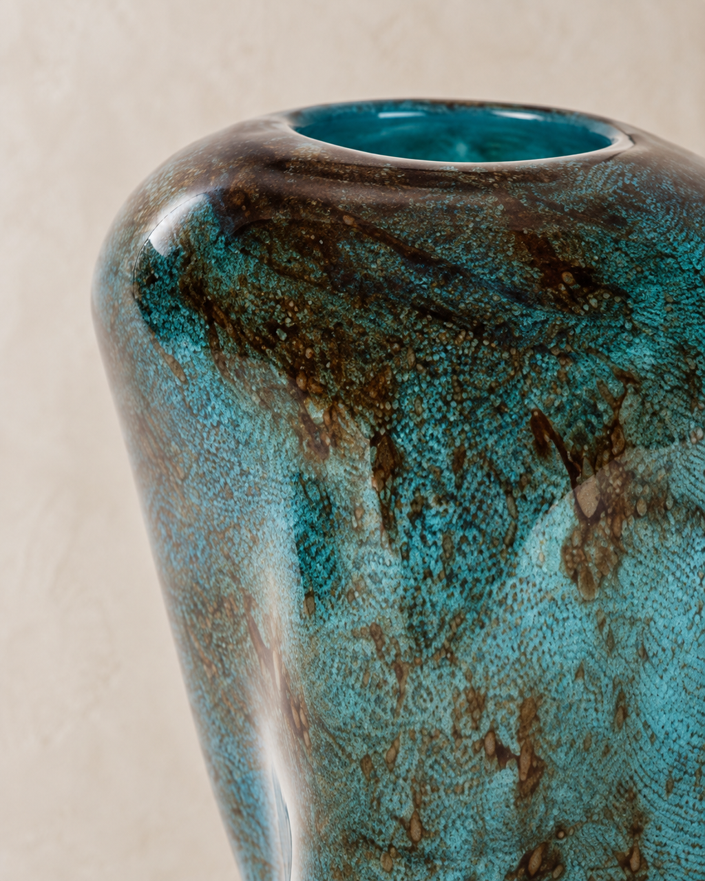 Aventur Vase groß Glas ocean