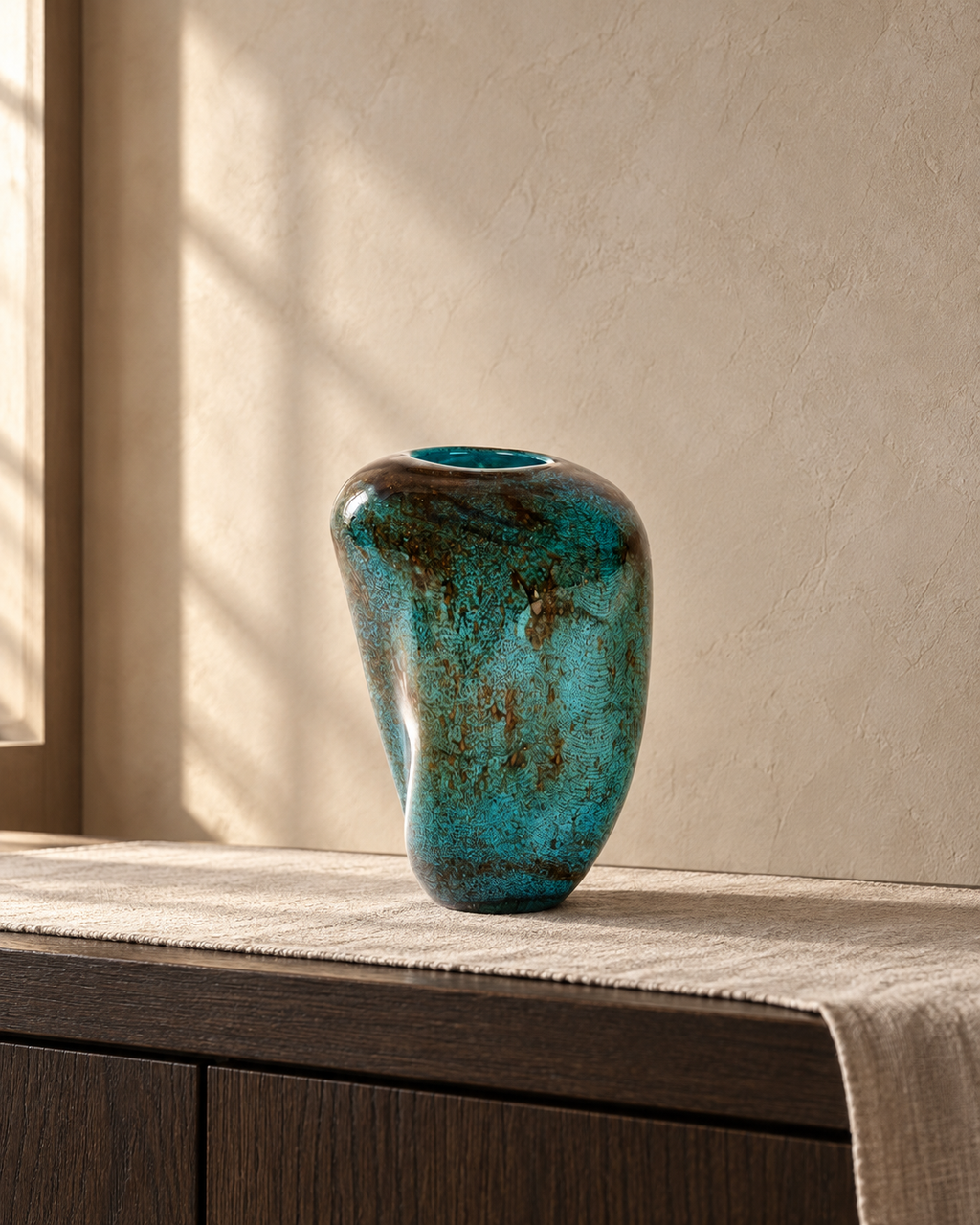 Aventur Vase groß Glas ocean