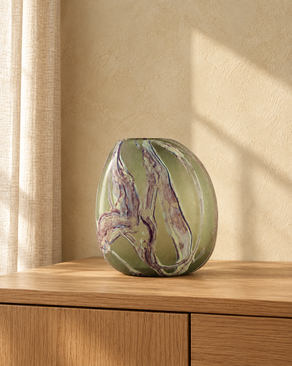 Ravello Glasvase H 31 cm D 27 cm salbeigrün