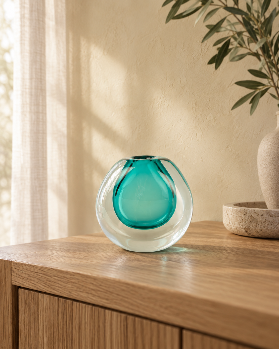 Cariani Vase Glas ocean
