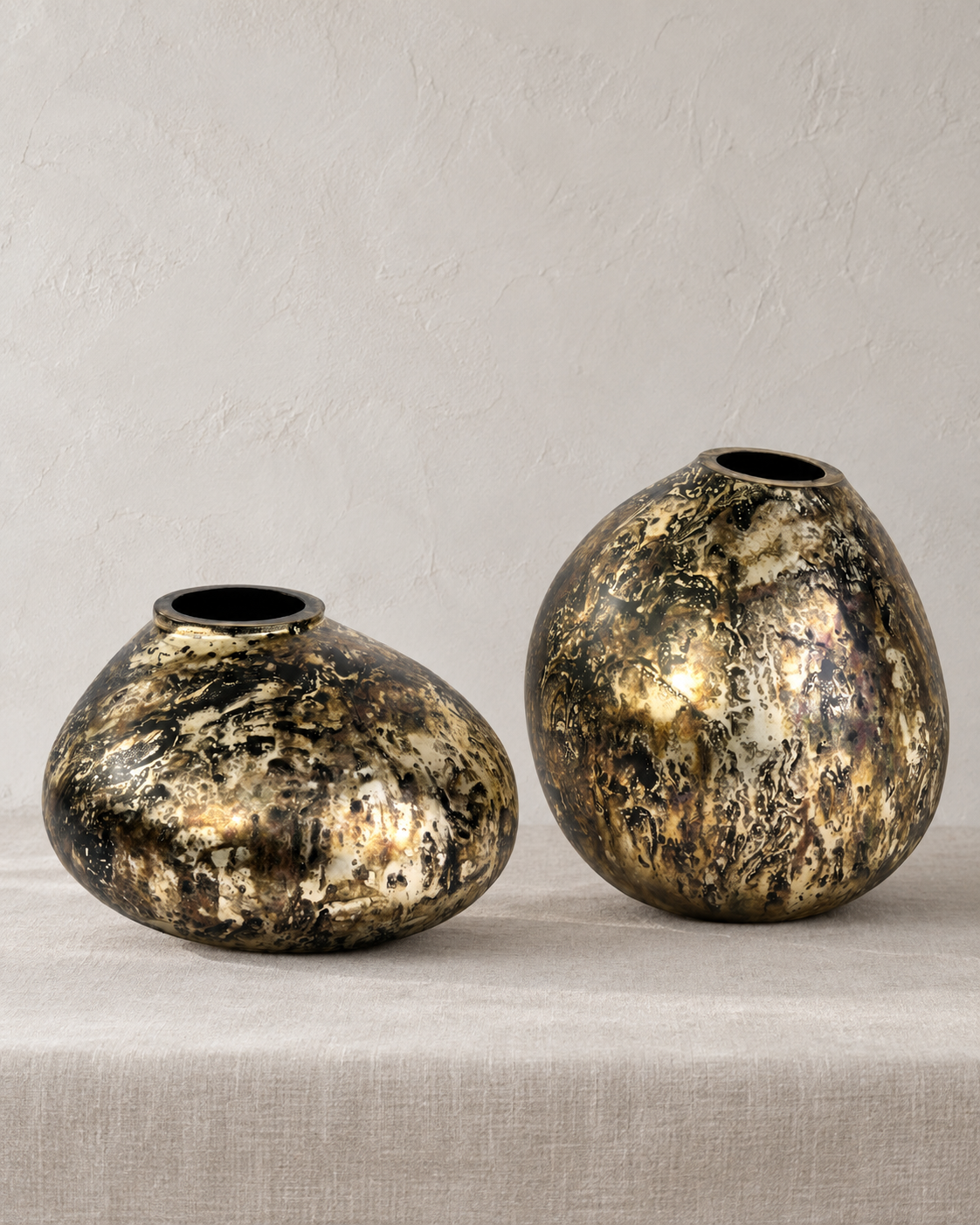 Kala Vase klein Glas silber