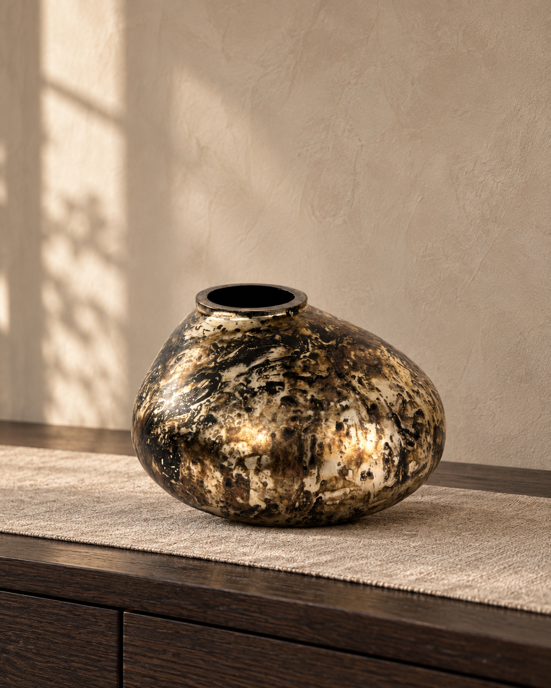 Kala Vase klein Glas silber