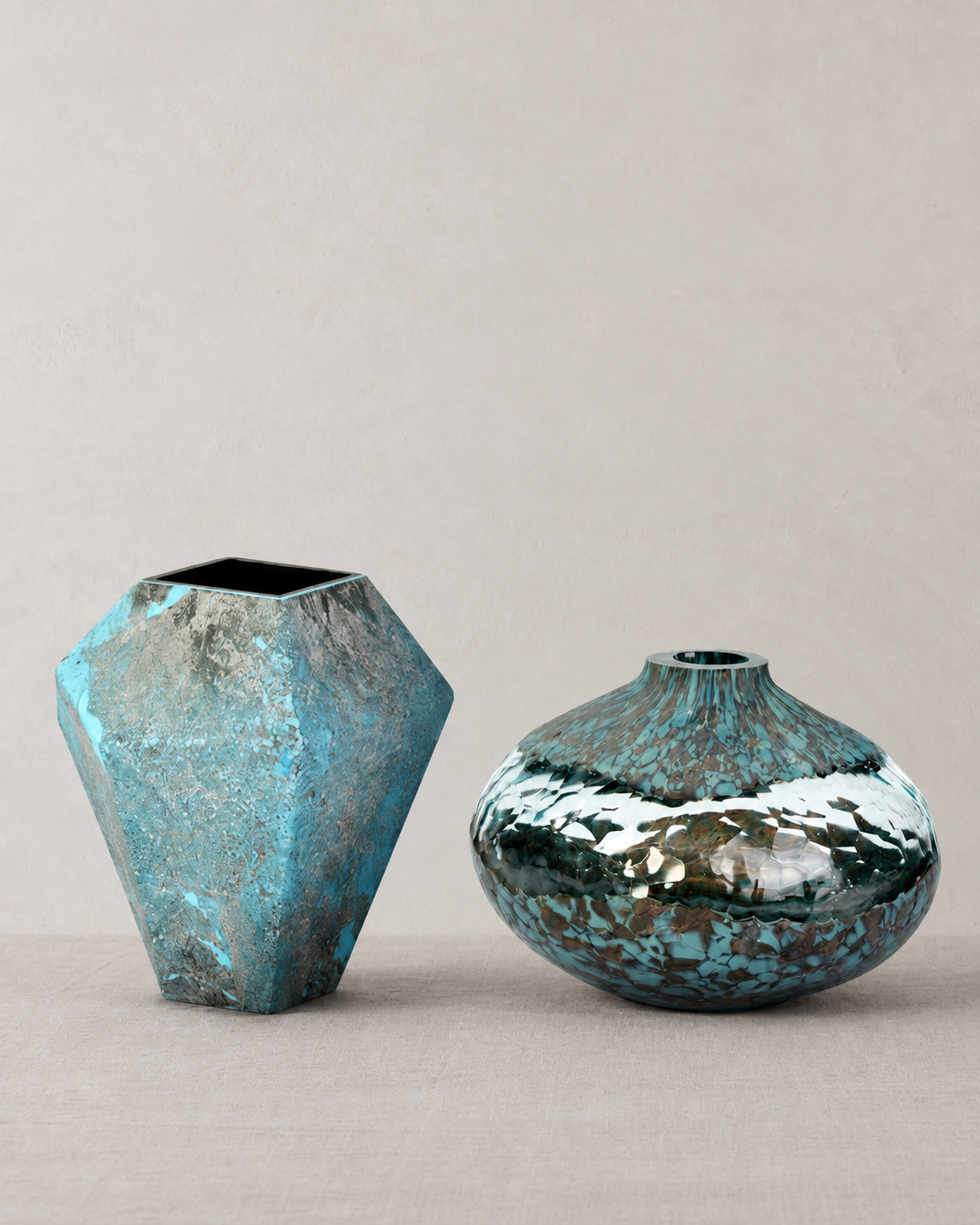 Artemisia Vase Glas oval himmelblau