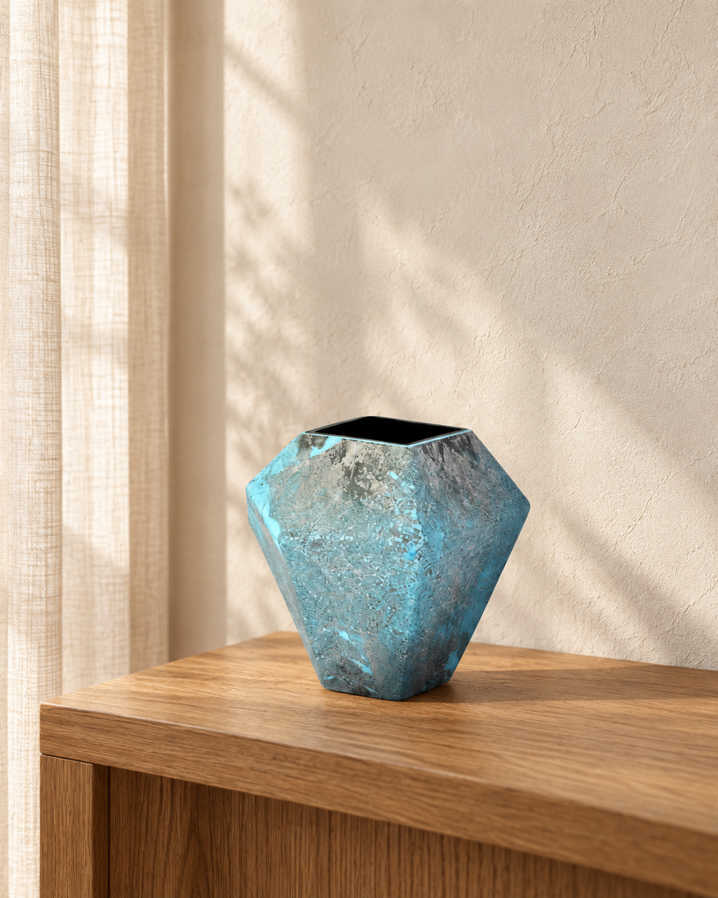 Peruzzi Vase Glas himmelblau
