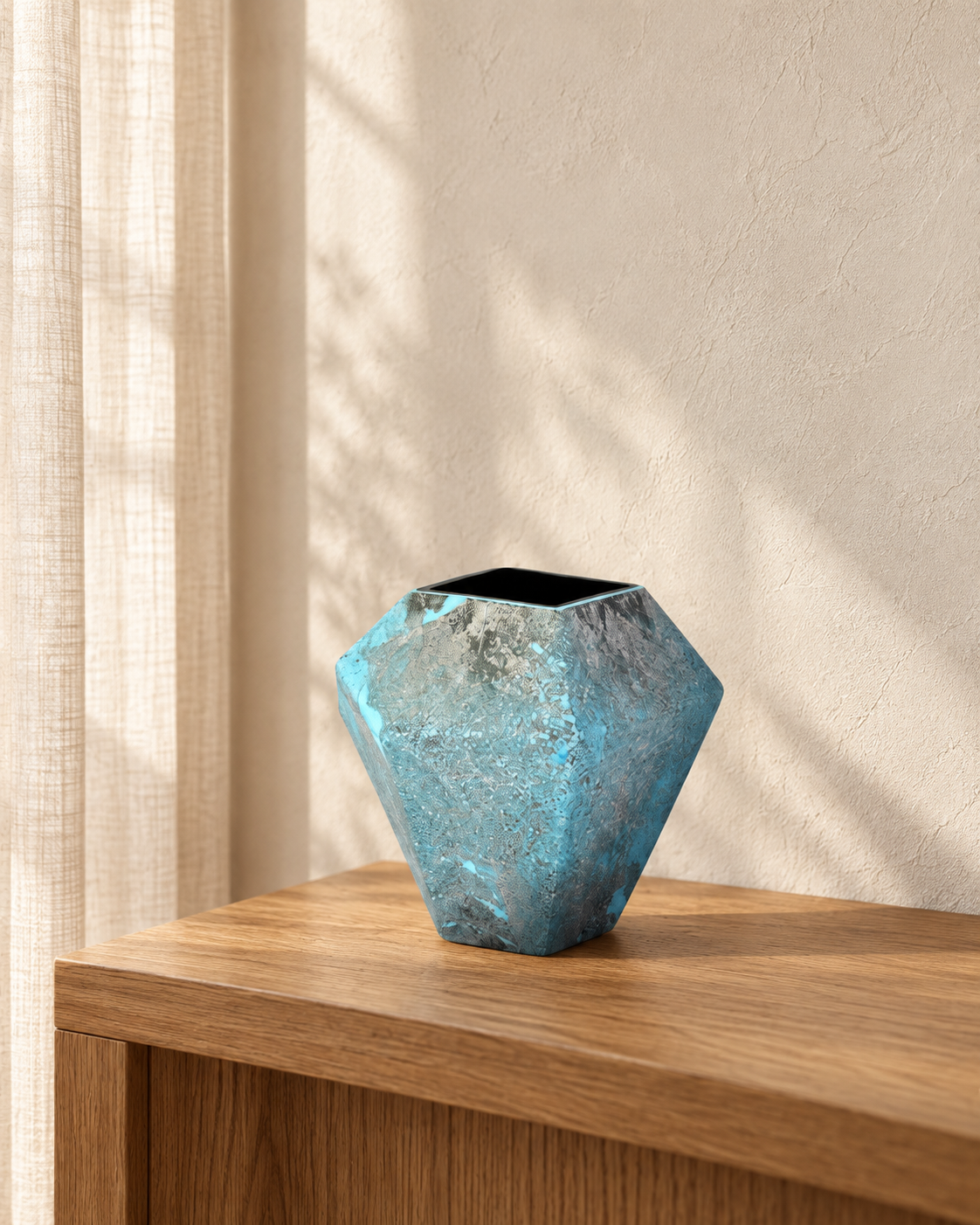 Peruzzi Vase Glas himmelblau