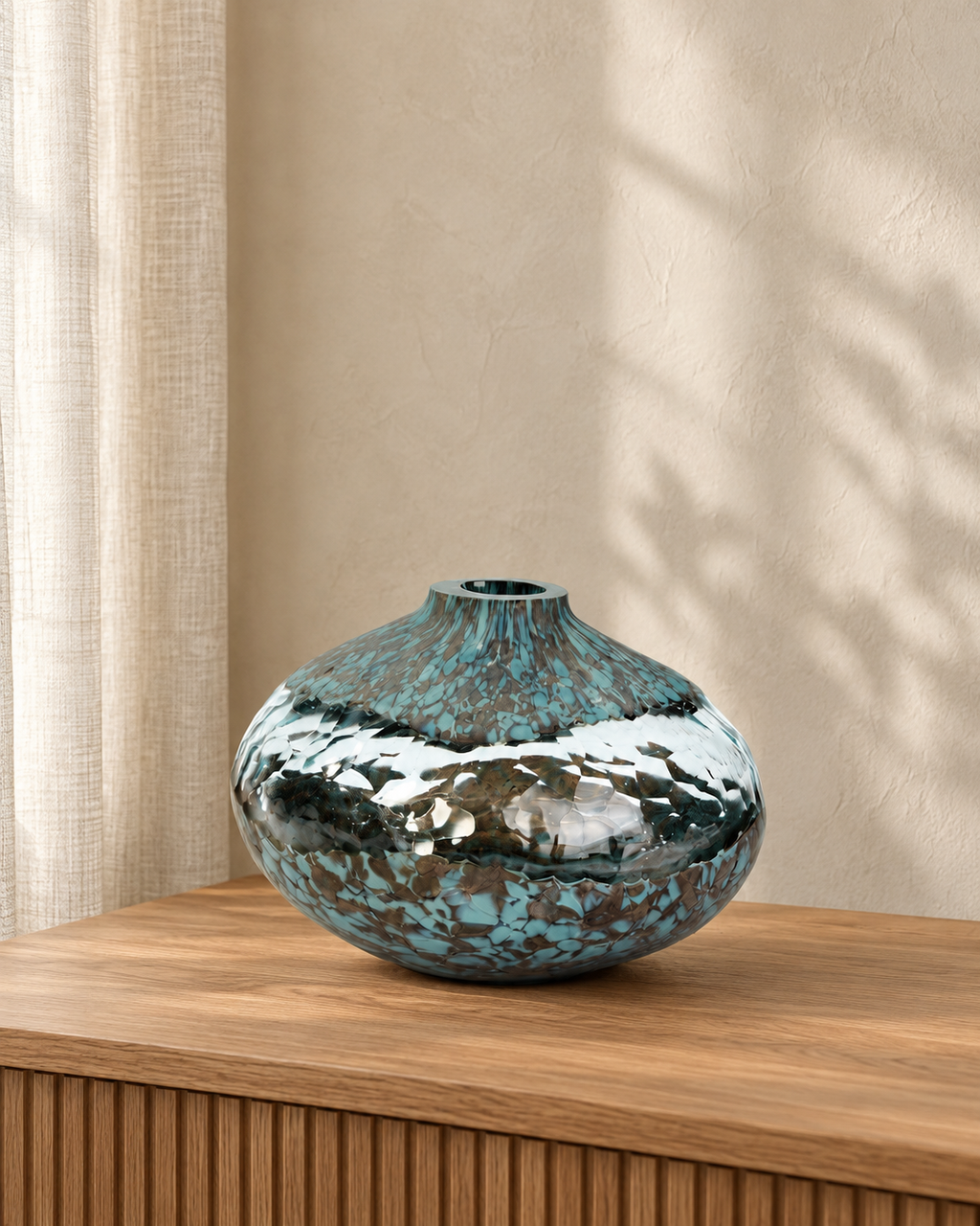 Artemisia Vase Glas oval himmelblau