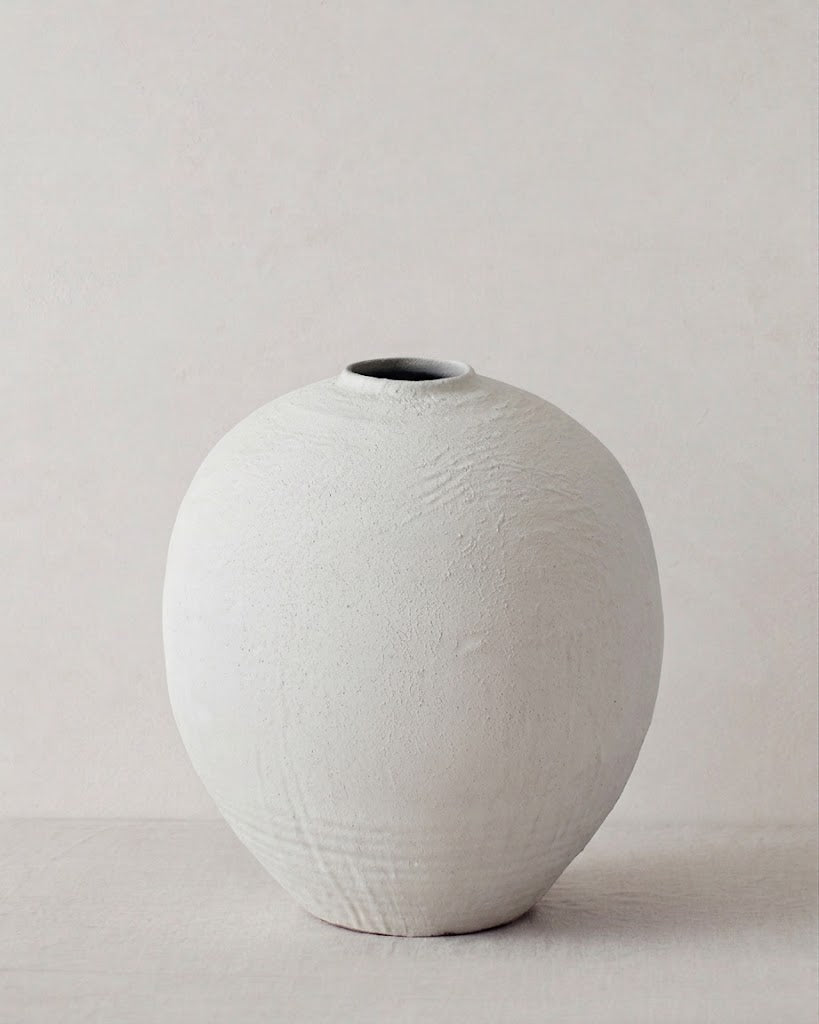 Olea Bodenvase Keramik weiß