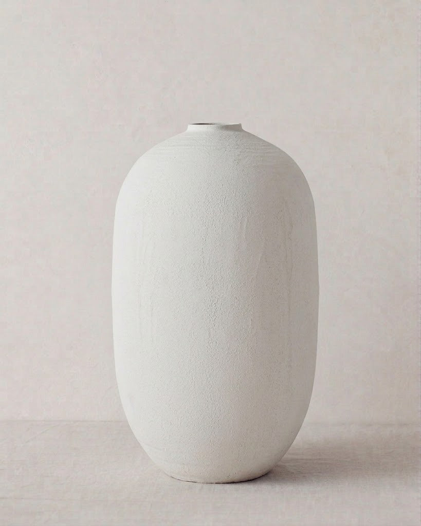 Valea Bodenvase Keramik weiß