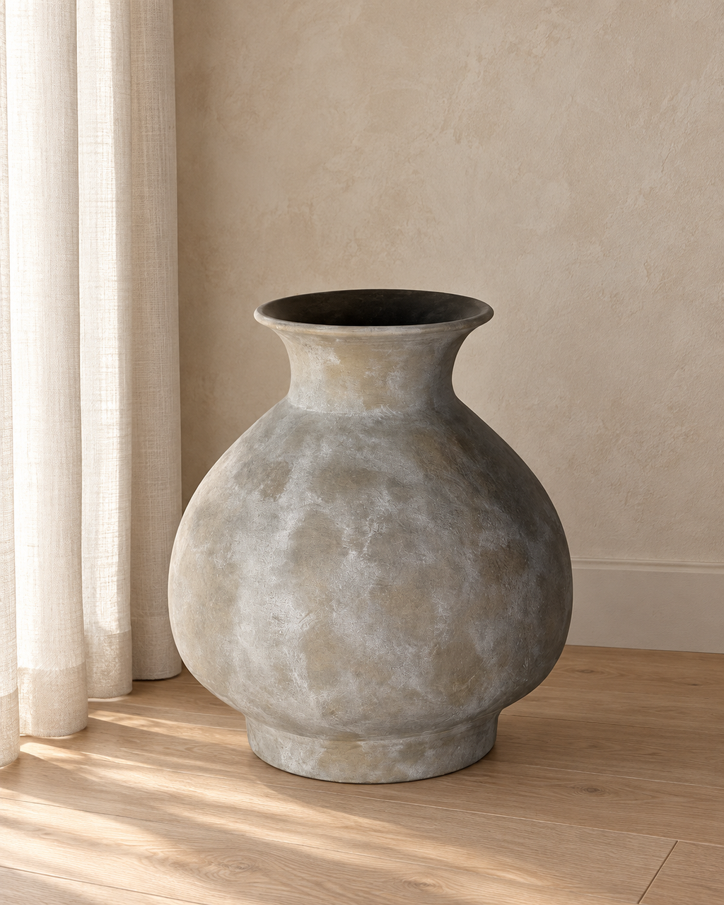 Guangze Bodenvase klein Keramik grau