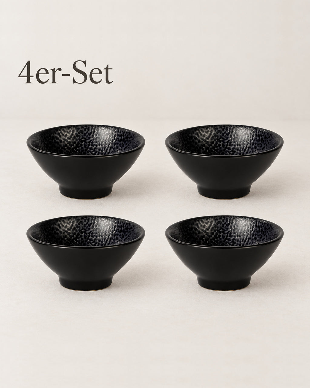 Kaori 4er-Set Dippschale klein schwarz