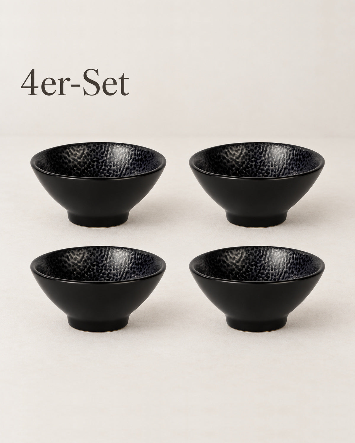 Kaori 4er-Set Dippschale klein schwarz