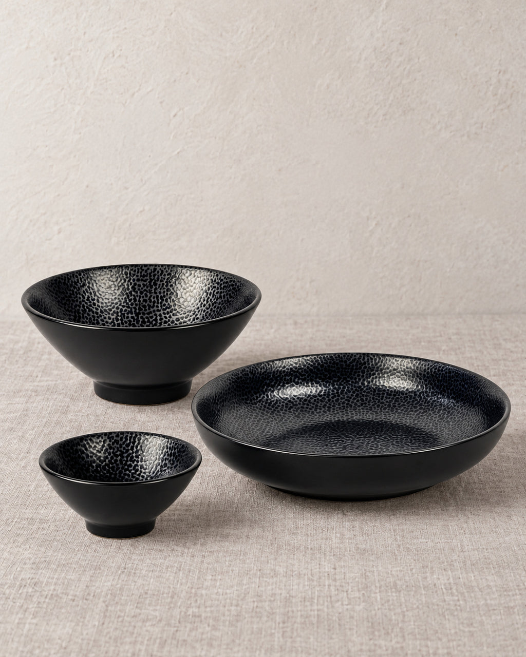 Kaori 4er-Set Dippschale klein schwarz