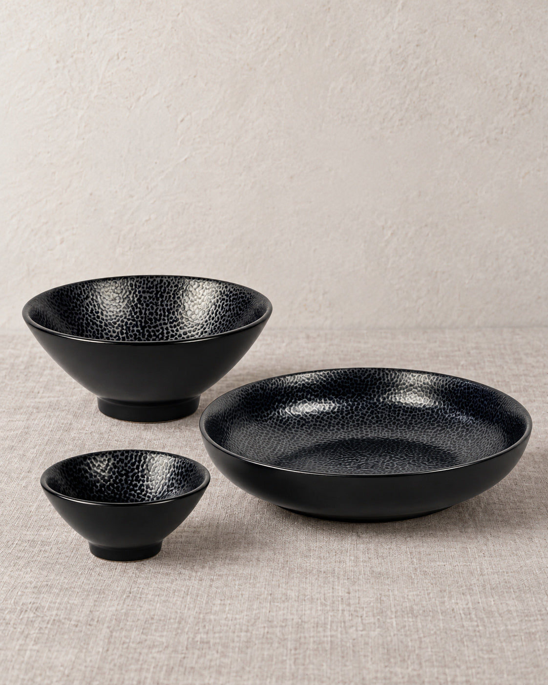 Kaori 4er-Set Dippschale klein schwarz