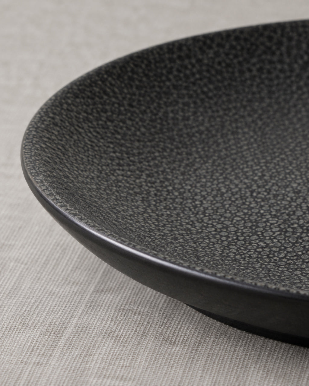 Kaori 4er-Set Teller D 21 cm Steingut schwarz