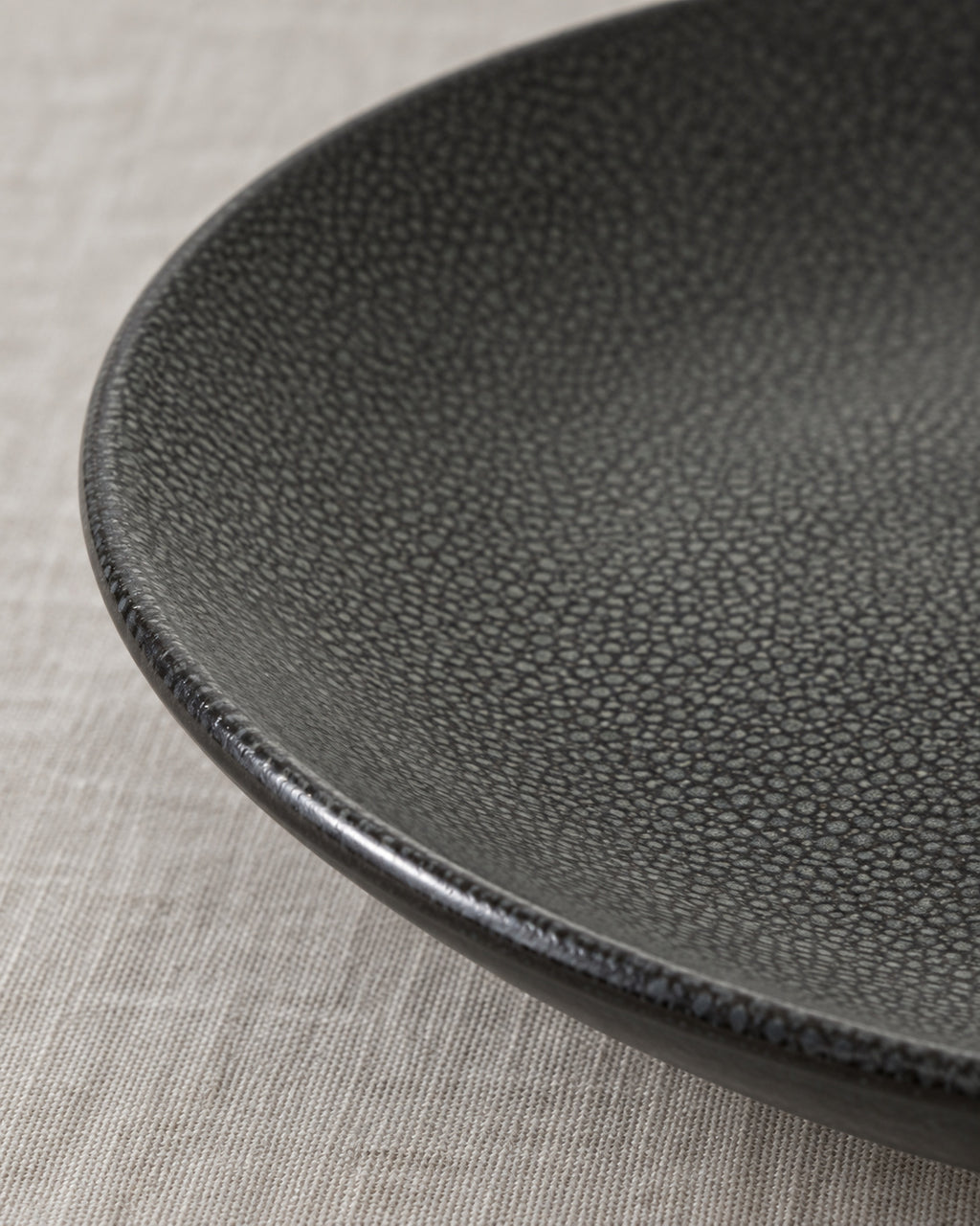 Kaori 4er-Set Teller D 27,5 cm Steingut schwarz
