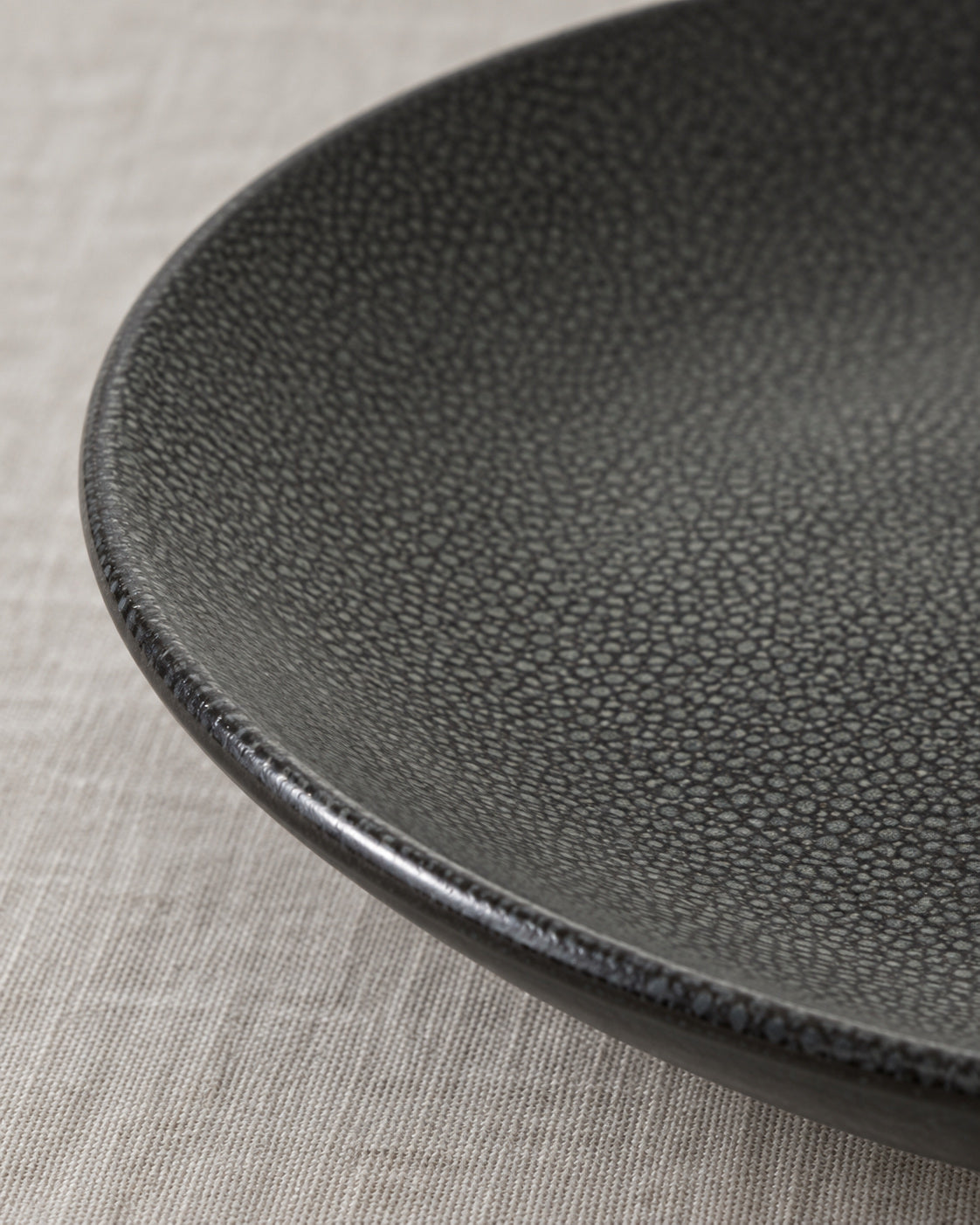 Kaori 4er-Set Teller D 27,5 cm Steingut schwarz