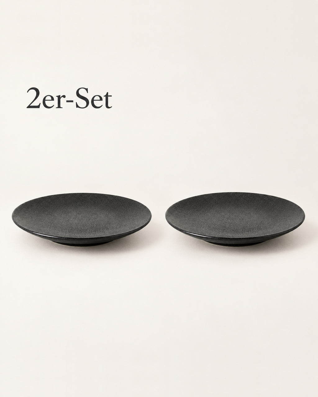 Kaori 2er-Set Servierplatte D 34,5 cm Steingut schwarz