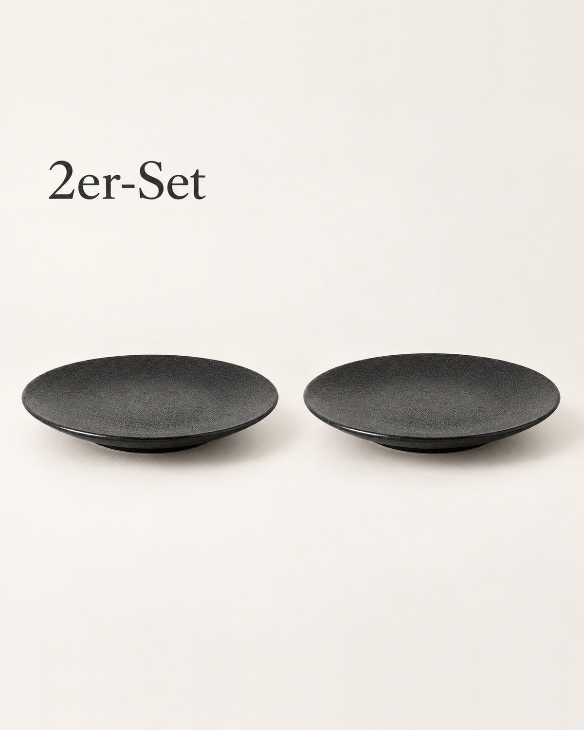 Kaori 2er-Set Servierplatte D 34,5 cm Steingut schwarz
