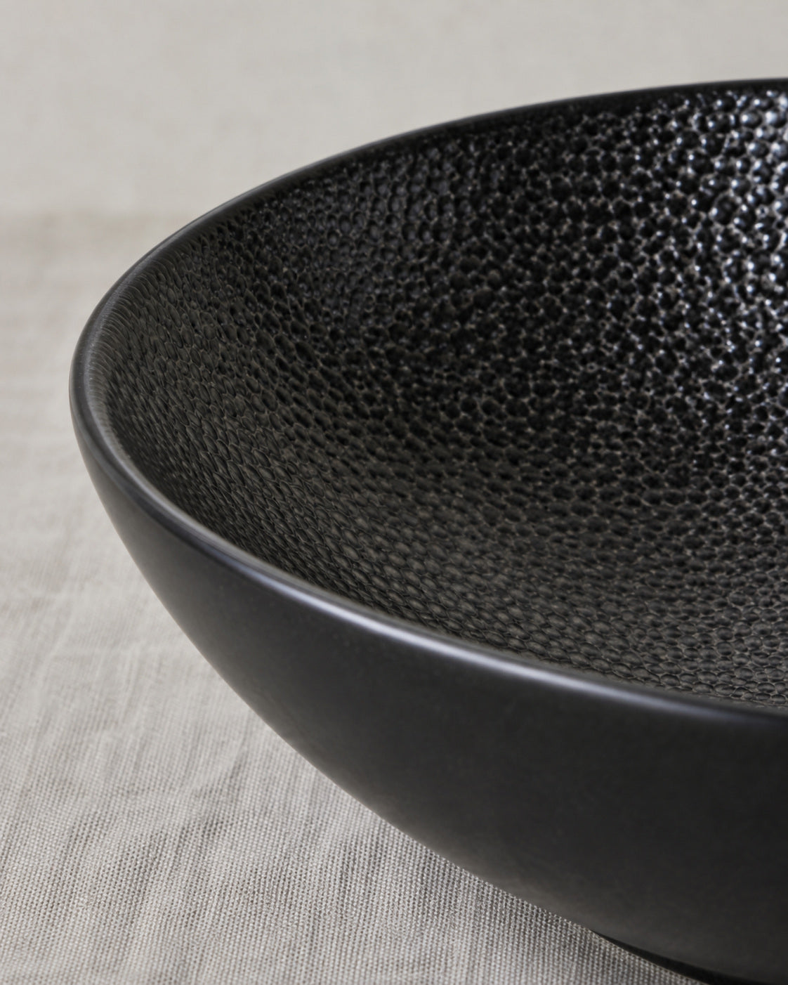 Kaori 8er-Set Schale D 14 cm Steingut schwarz