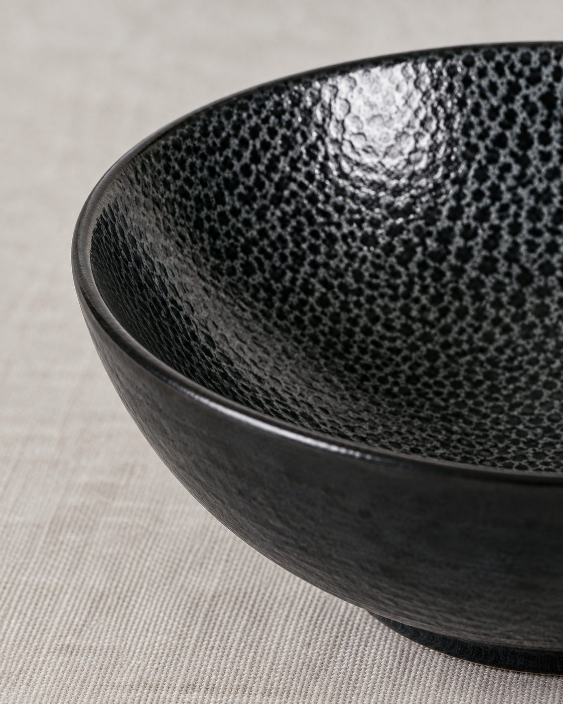 Kaori 8er-Set Schale D 19 cm Steingut schwarz