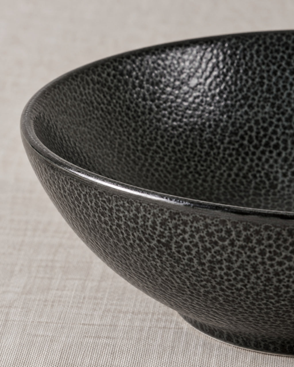 Kaori 2er-Set Schale D 30 cm Steingut schwarz