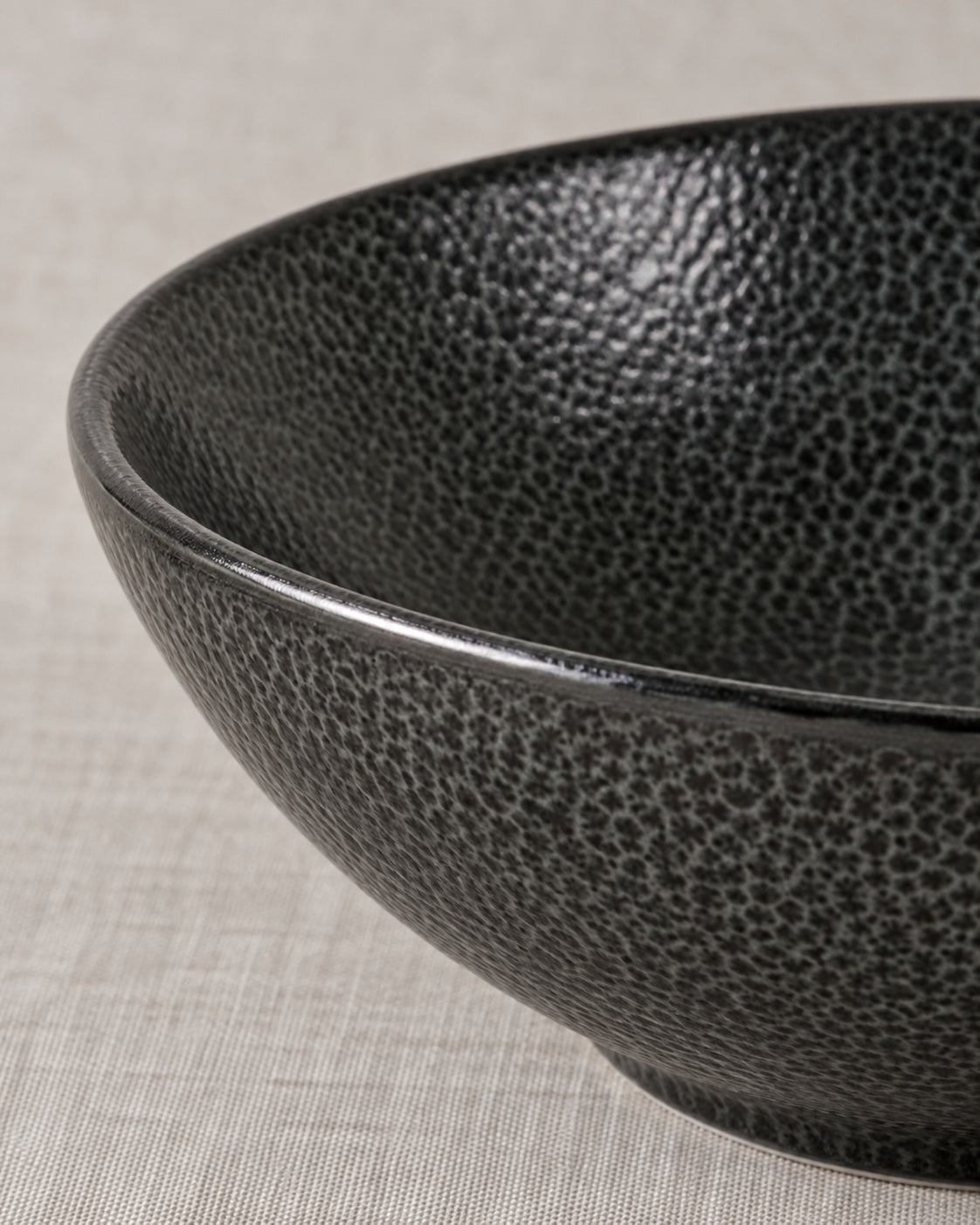 Kaori 2er-Set Schale D 30 cm Steingut schwarz