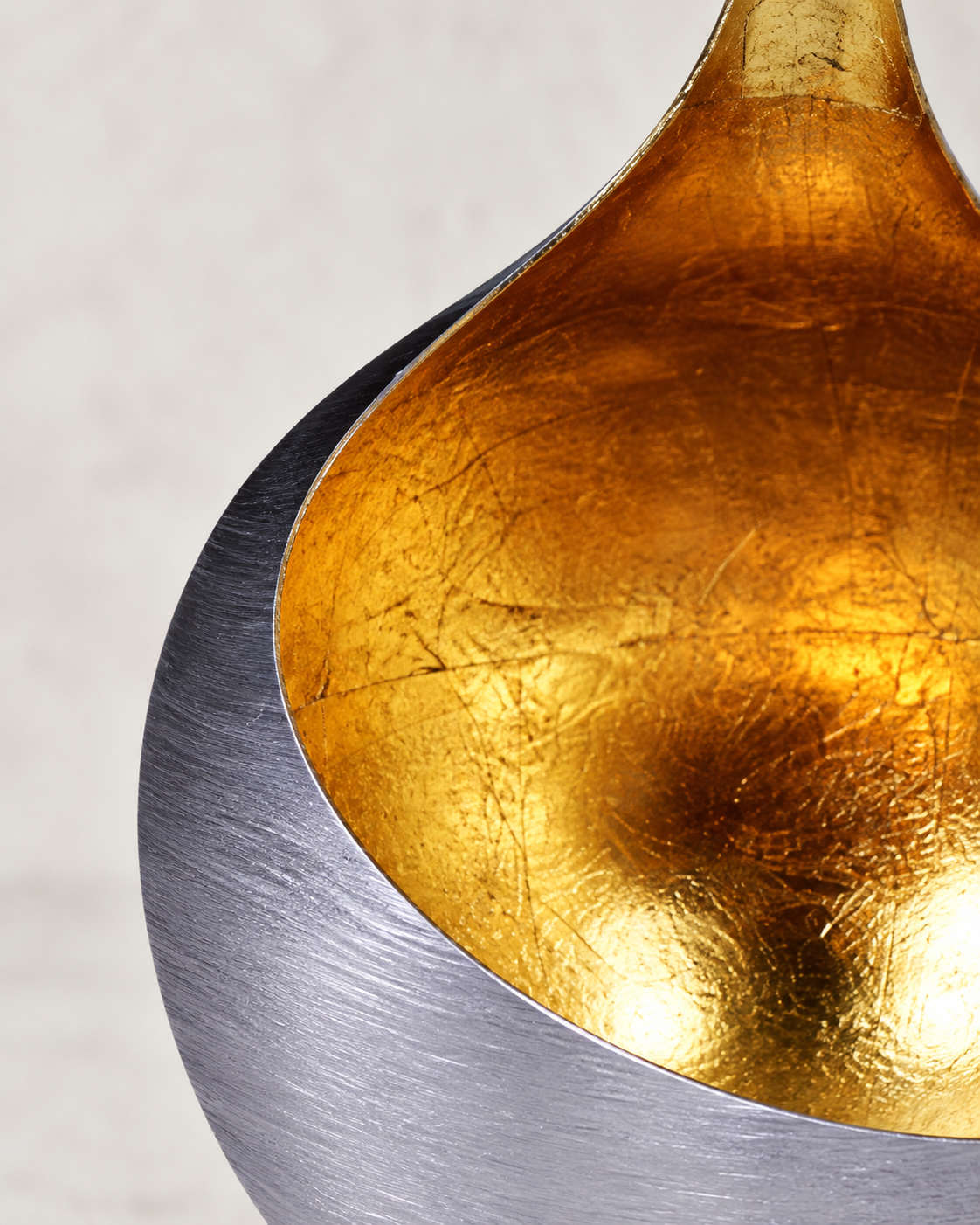 Caldera Windlicht Eisen klein gebürstet/gold H 15cm