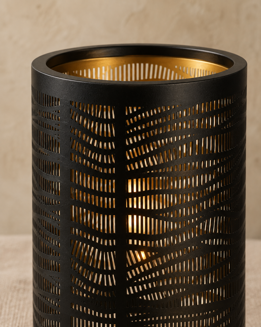 Hiroko Windlicht klein Metall schwarz
