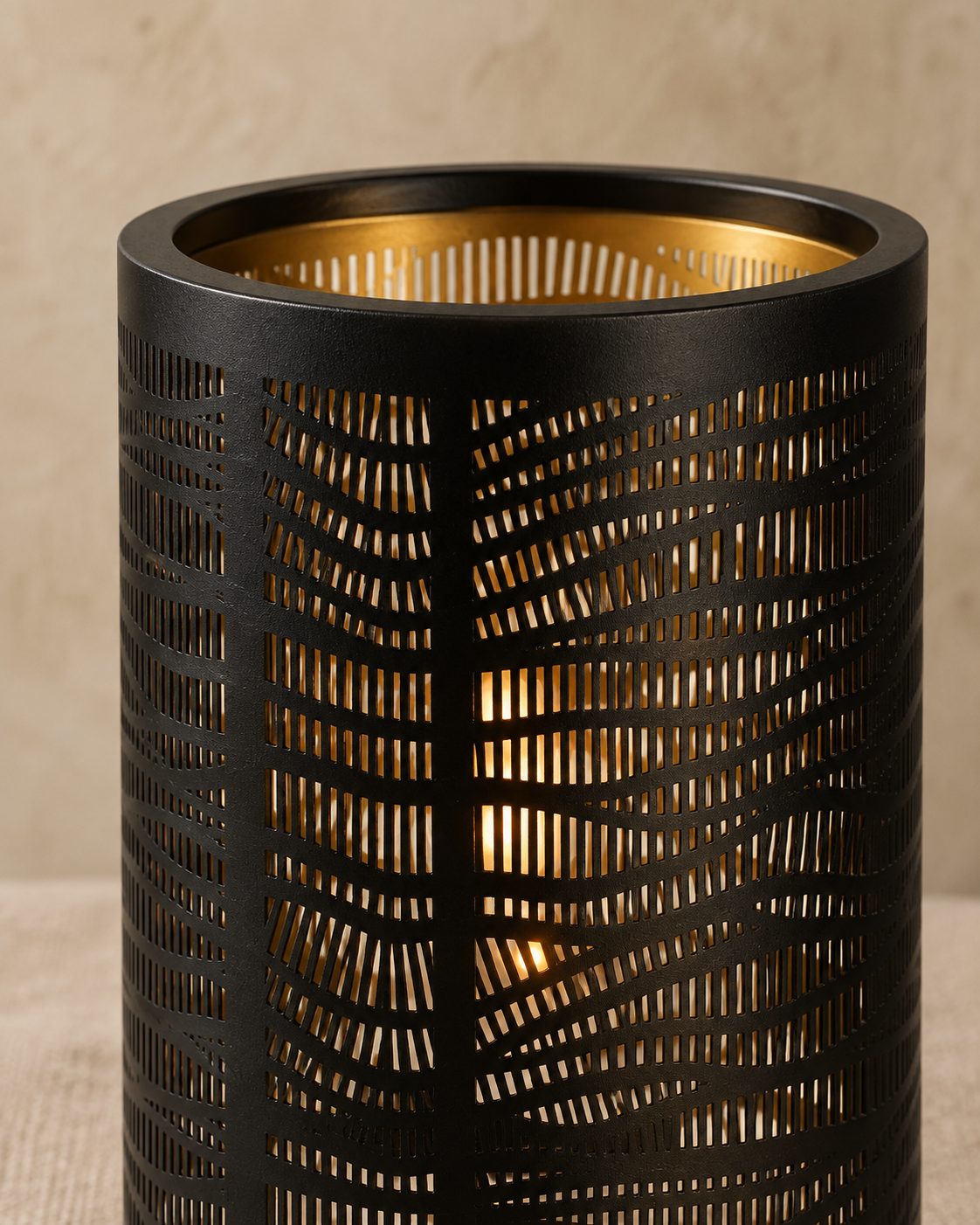 Hiroko Windlicht klein Metall schwarz