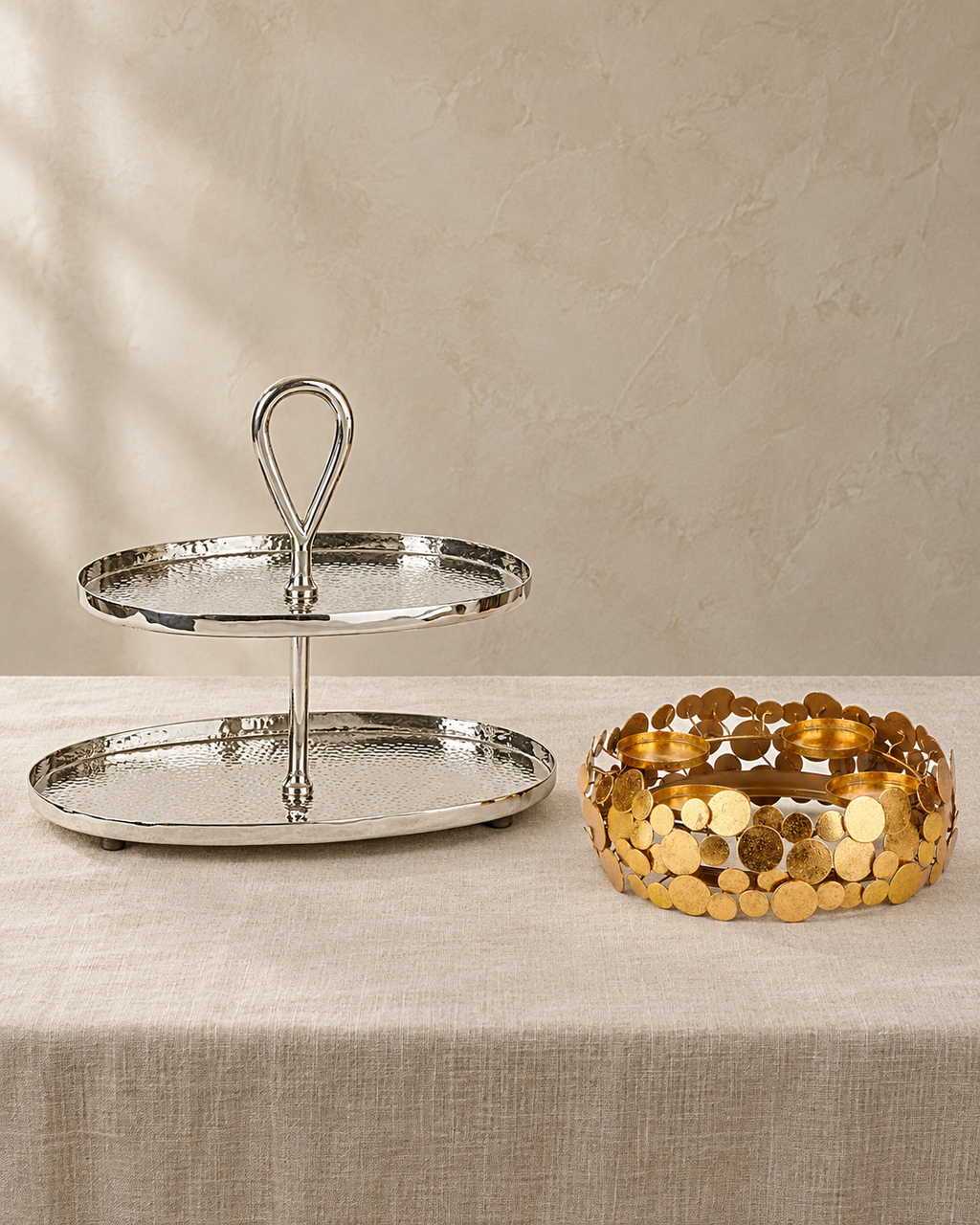 Clea Etagere Eisen vernickelt