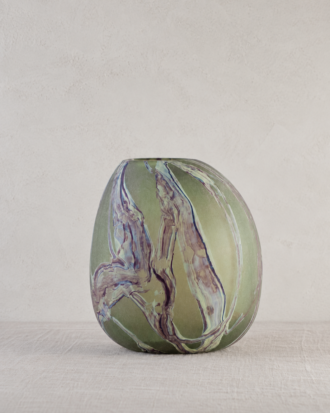 Ravello Glasvase H 31 cm D 27 cm salbeigrün