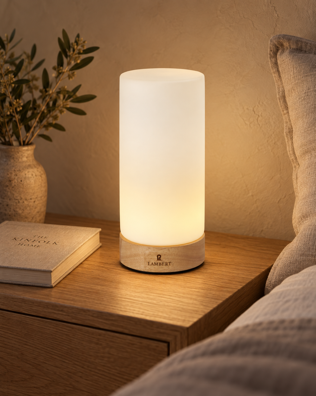 Magicee LED Leuchte Holz hell