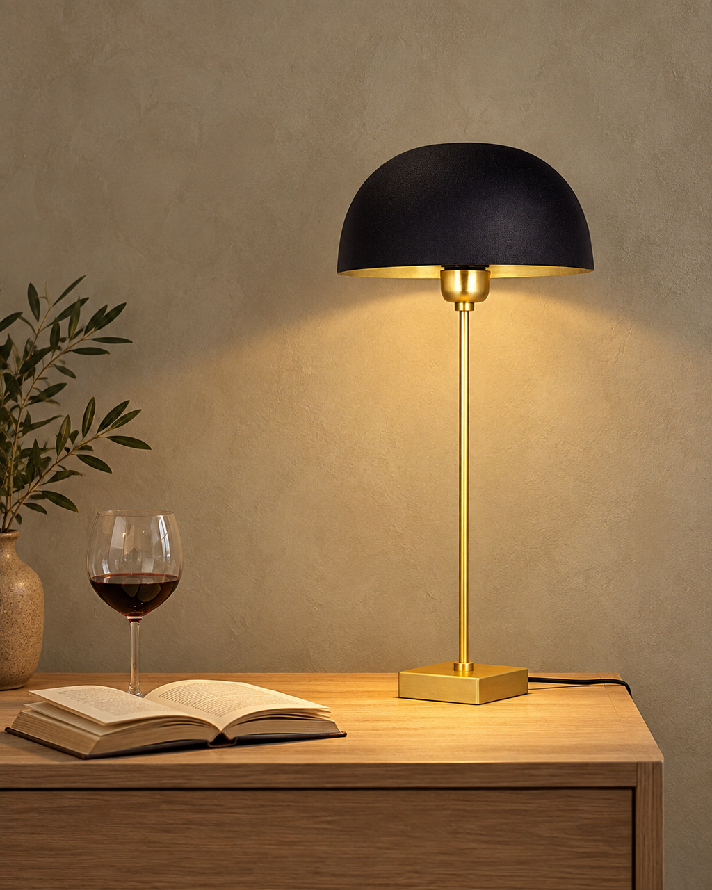 Chelsea Tischleuchte gold schwarz