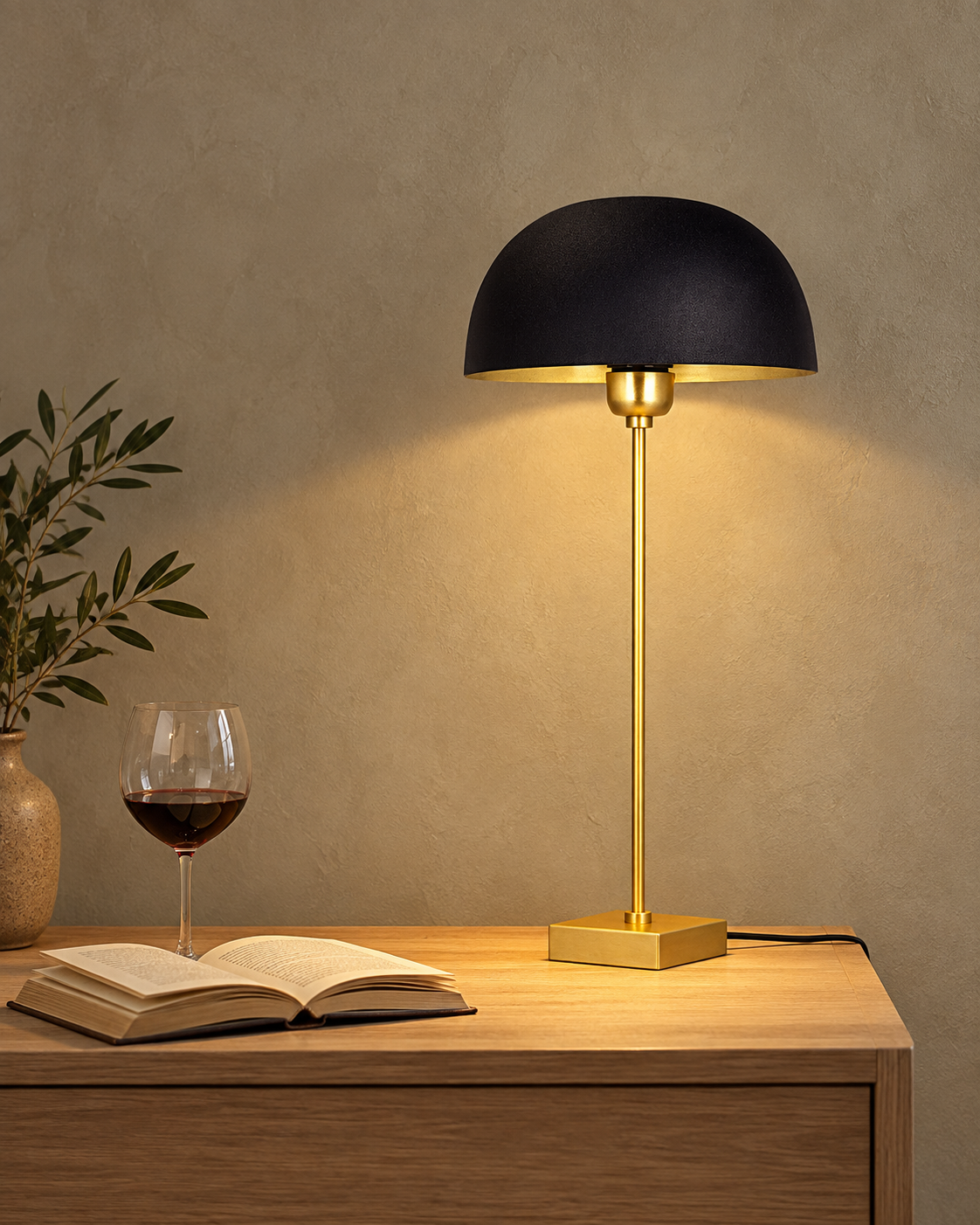 Chelsea Tischleuchte gold schwarz