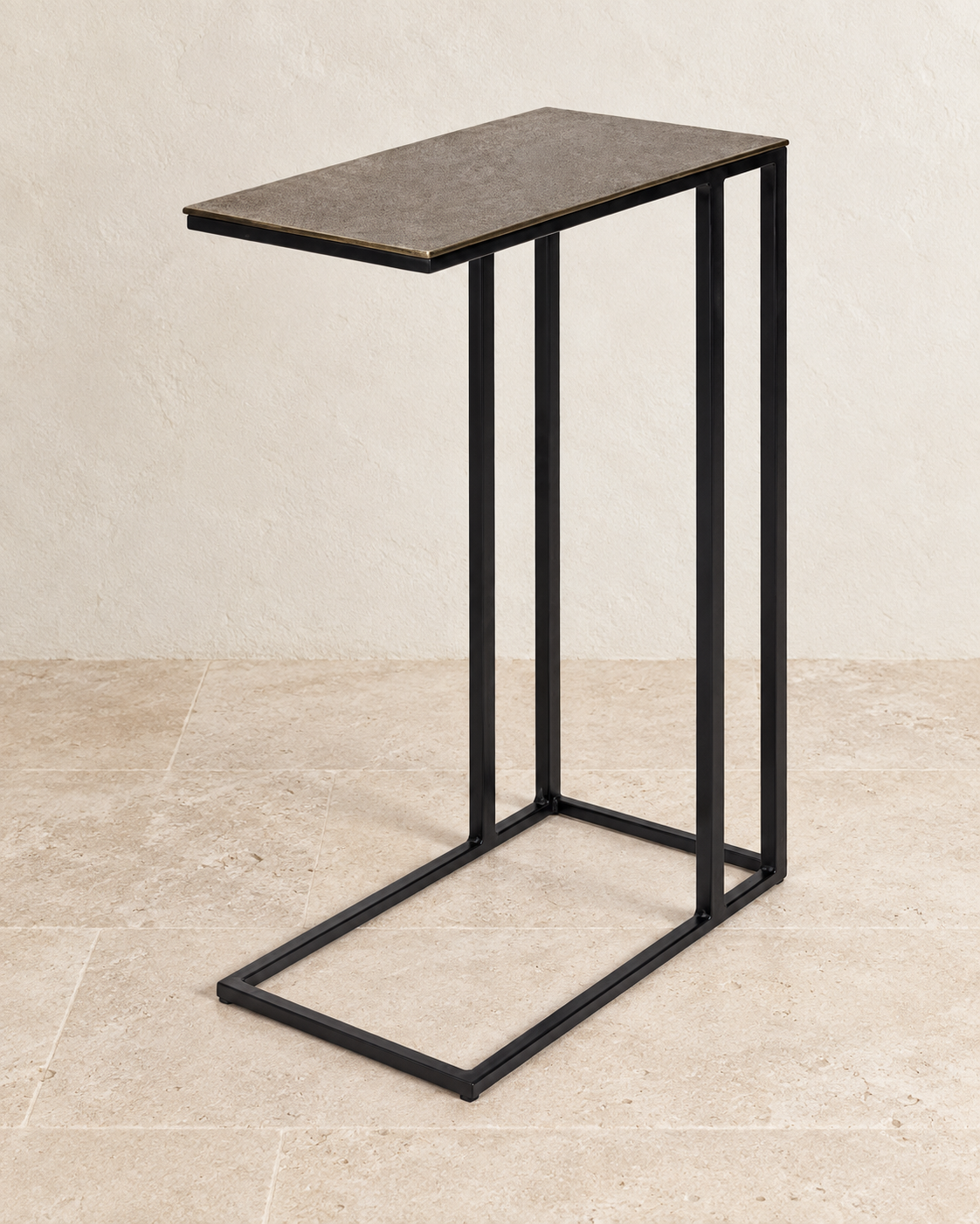 Nara Beistelltisch Metall schwarz