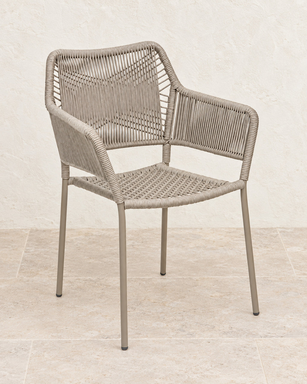 2er-Set Gartenstuhl Amaya Rope taupe