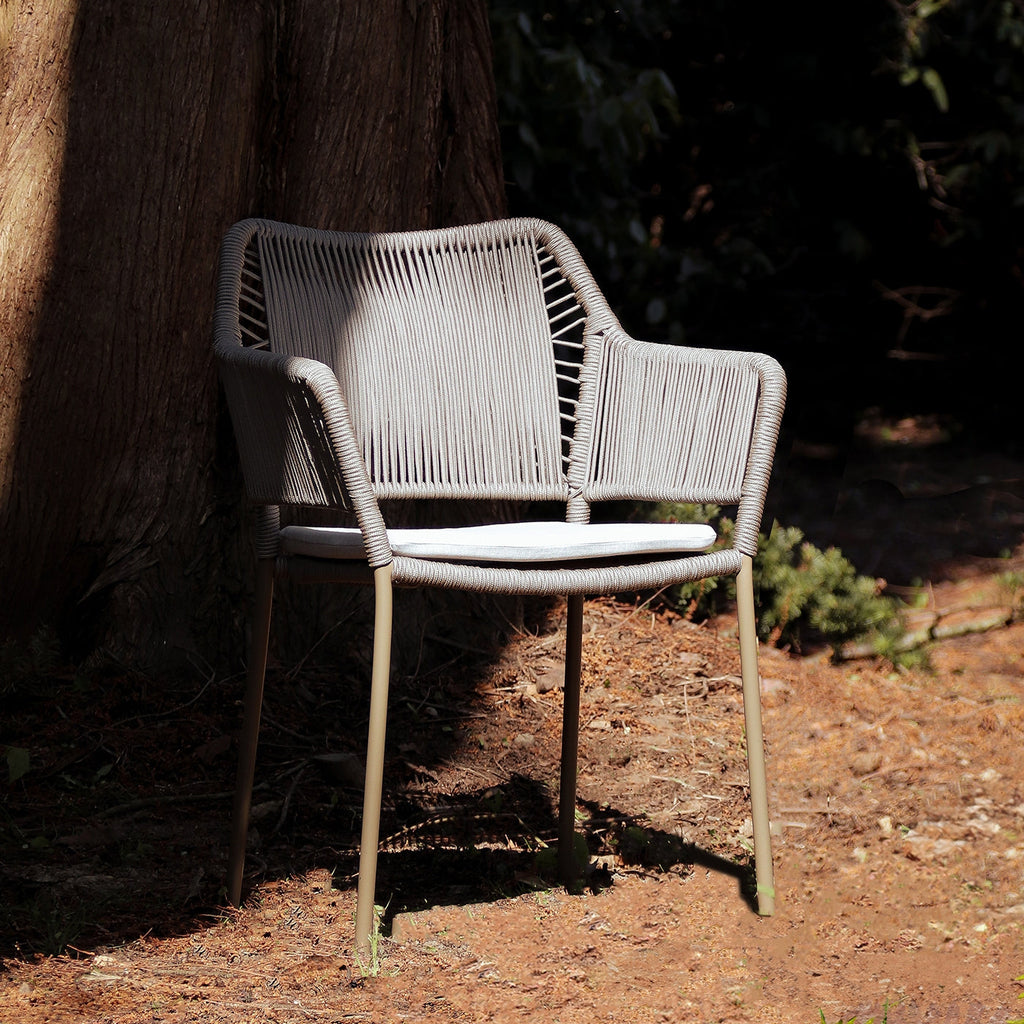 2er-Set Gartenstuhl Amaya Rope taupe