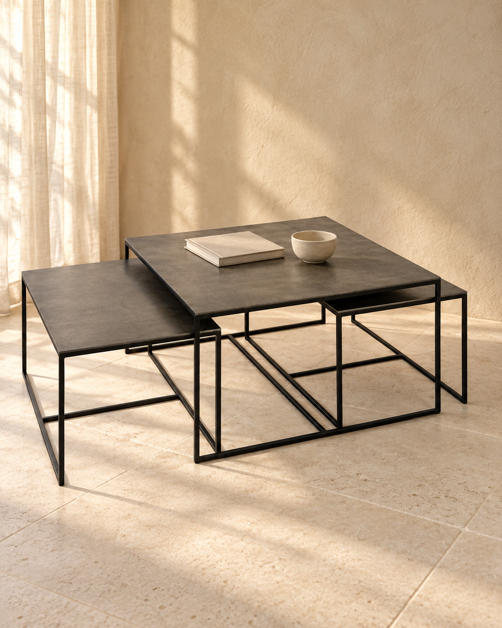 Couchtisch Dado 3er-Set Graphit