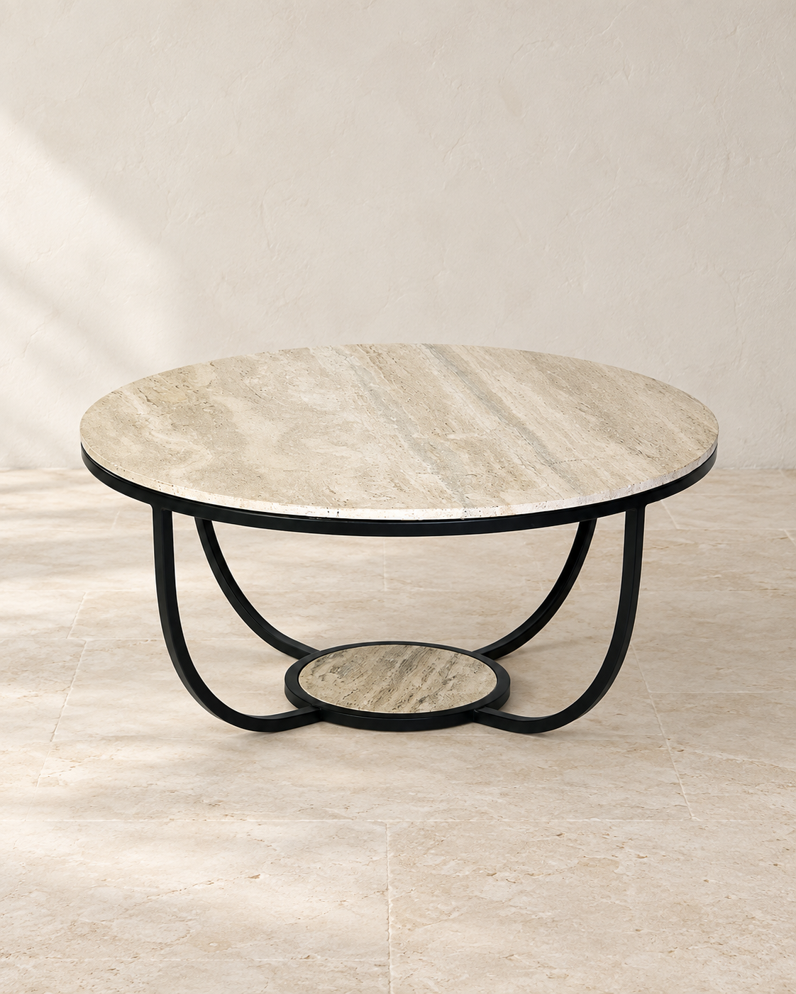 Rapolano Couchtisch Travertin beige